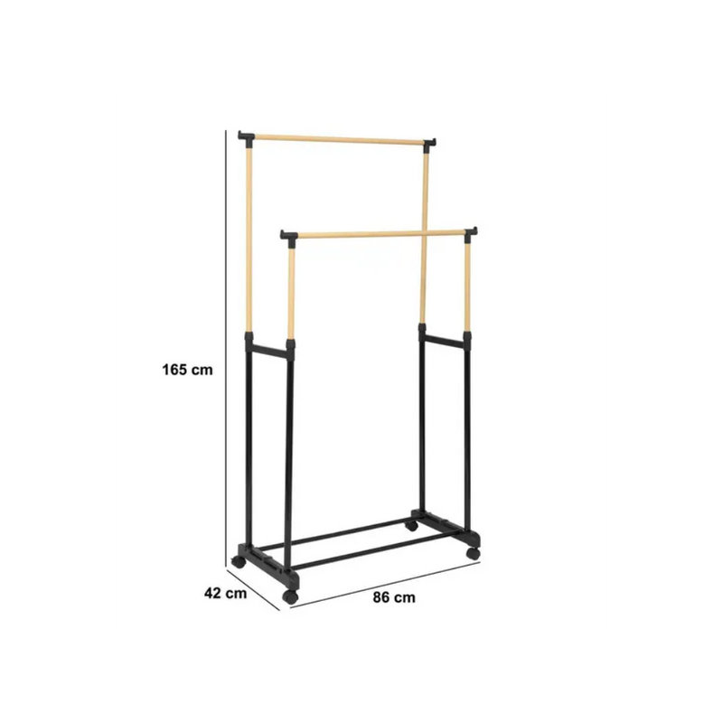 Suport haine playwood, metal, reglabil, 86 x 42 x H 168 cm