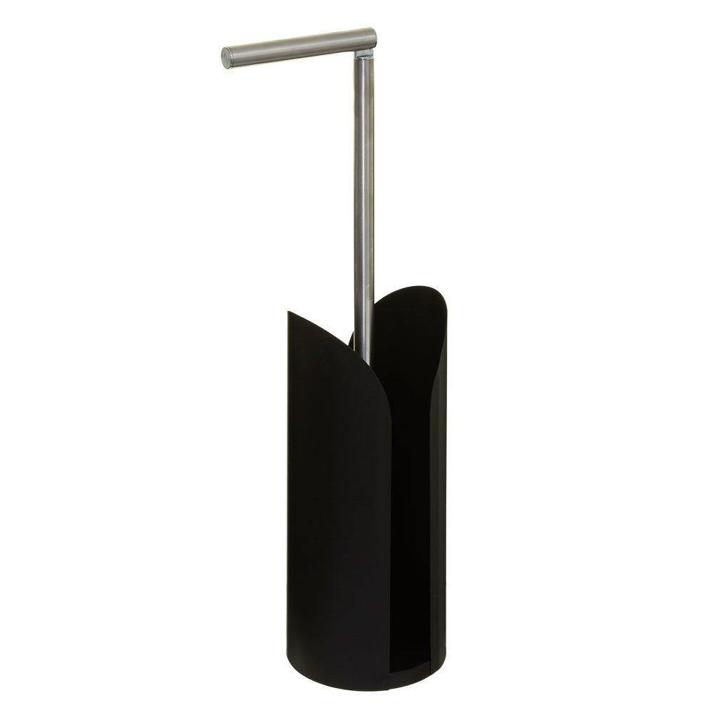 Suport hartie igienica Black Mi, otel, 15 x H 60 cm
