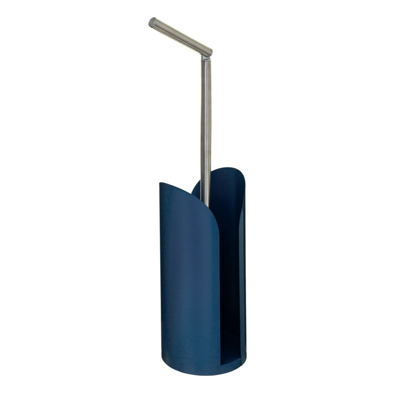 Suport hartie igienica Blue Mi, otel, 15 x 15 x H 59 cm