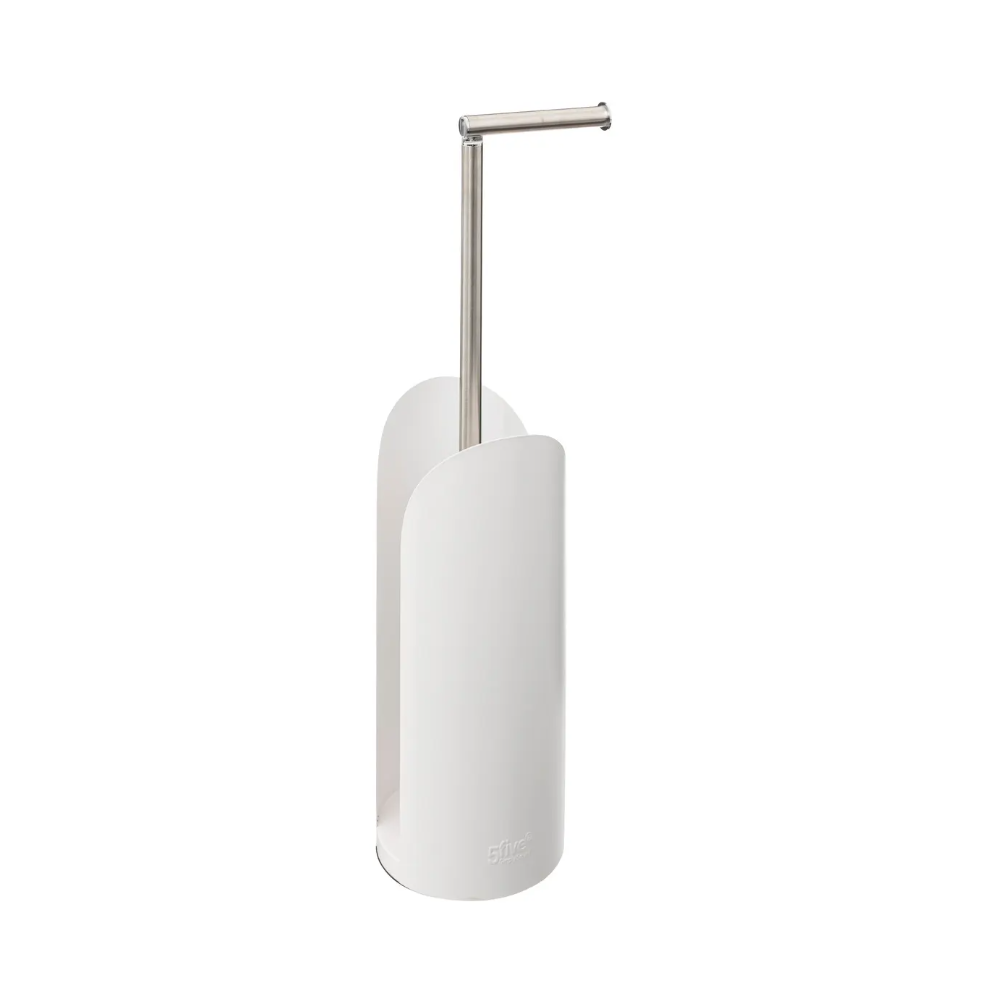 Suport hartie igienica White Mi, otel, 15 x 15 x H 59 cm