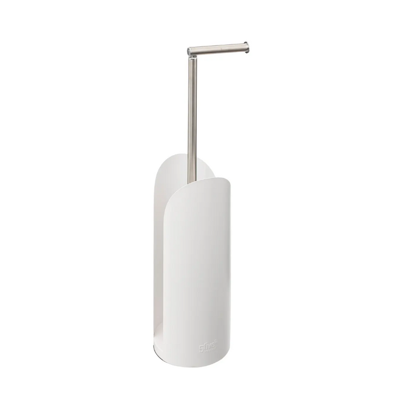 Suport hartie igienica White Mi, otel, 15 x 15 x H 59 cm