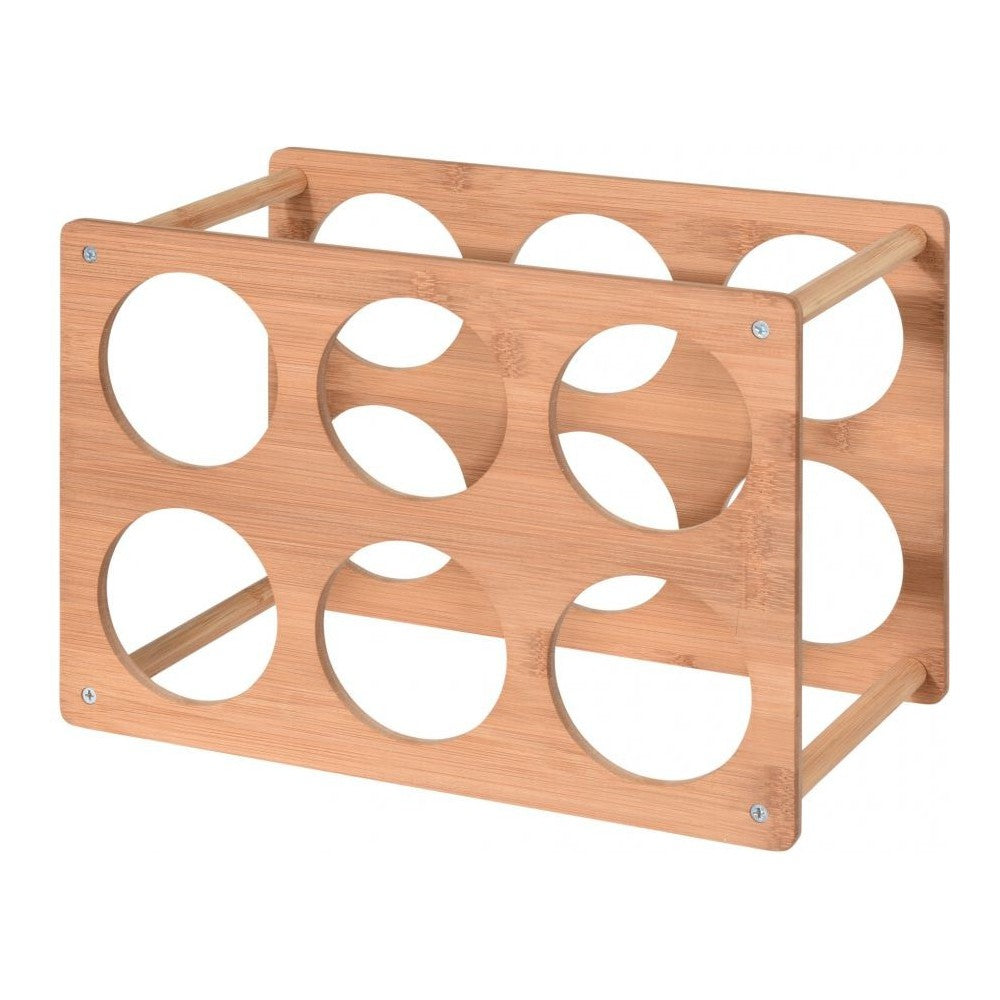 Suport pentru 6 sticle bambus Egony, 35x24x18.5 cm