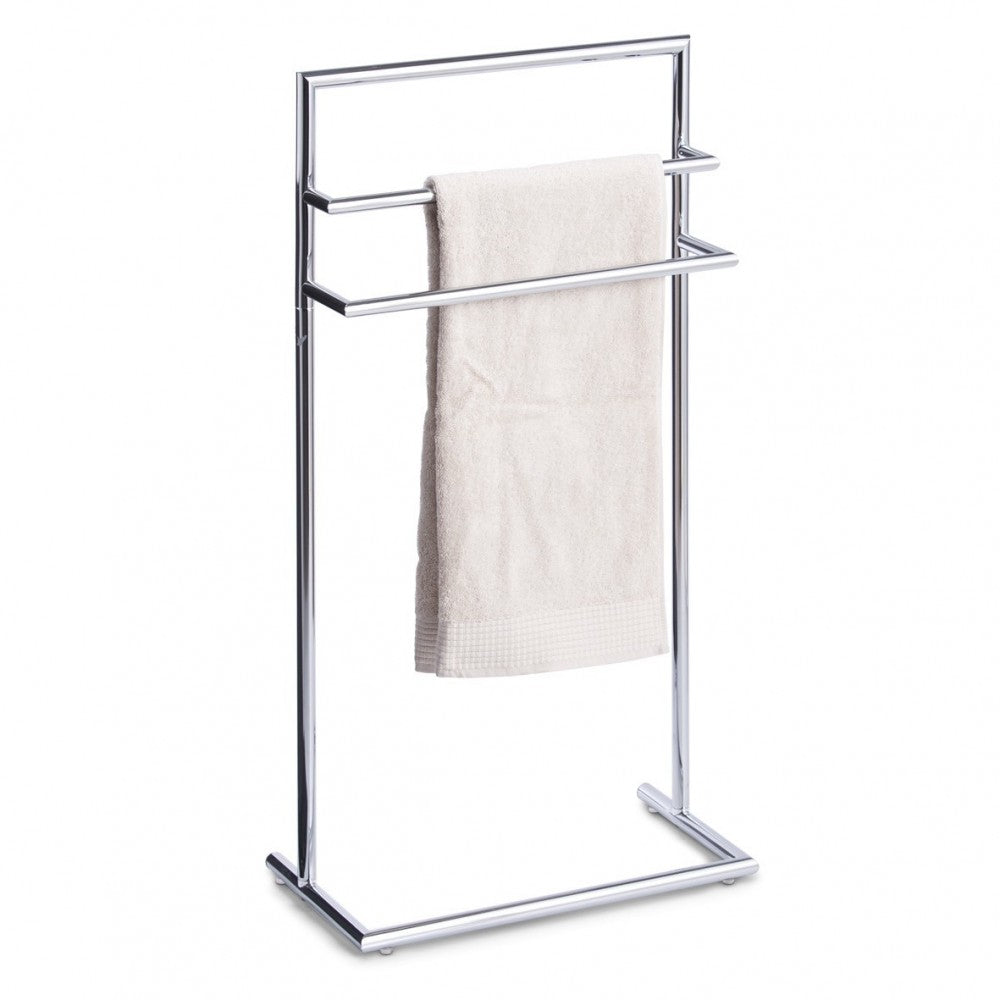 Suport pentru prosoape cu picior Zeller, otel cromat, 43.5 x 23 x 83 cm