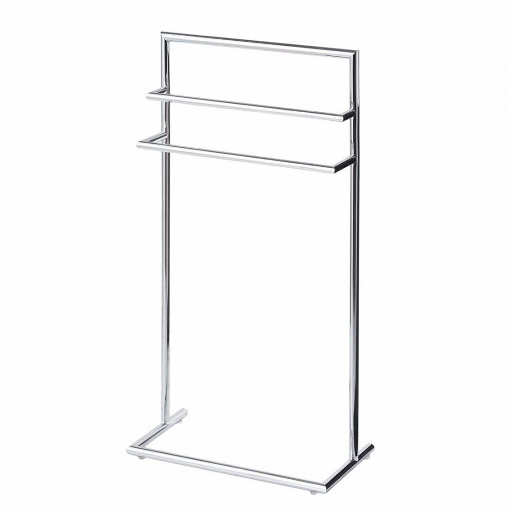 Suport pentru prosoape cu picior Zeller, otel cromat, 43.5 x 23 x 83 cm