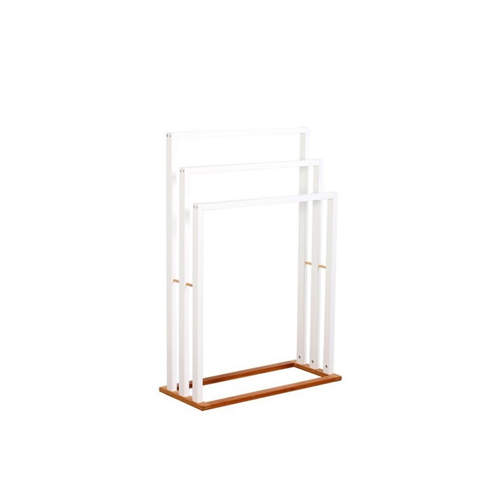 Suport prosoape Lea White, bambus, 55x24x82 cm