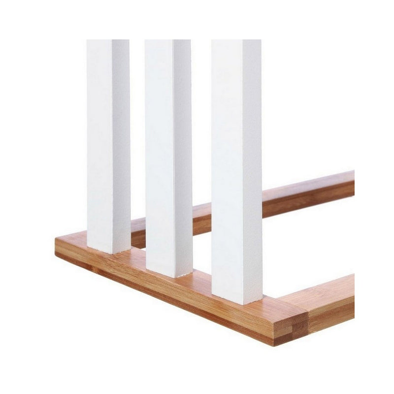 Suport prosoape Lea White, bambus, 55x24x82 cm