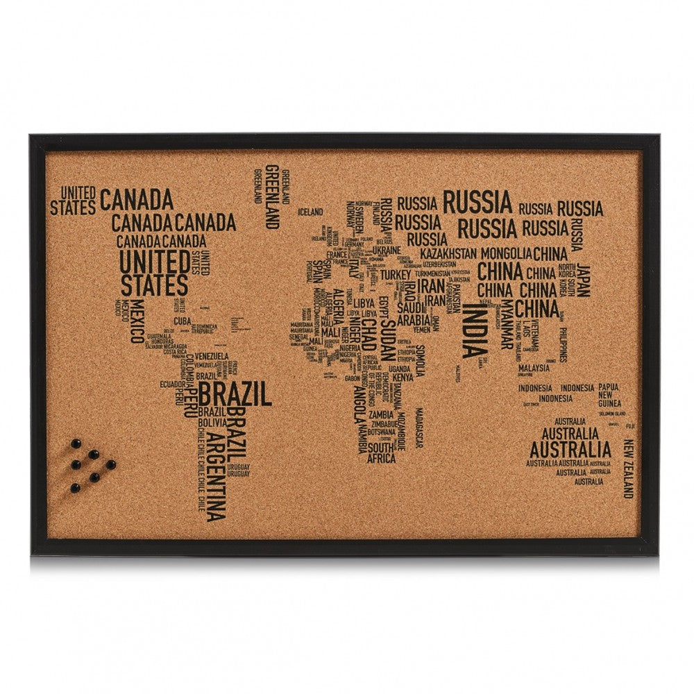 Panou memo World Letters, pluta, 60 x 40 cm