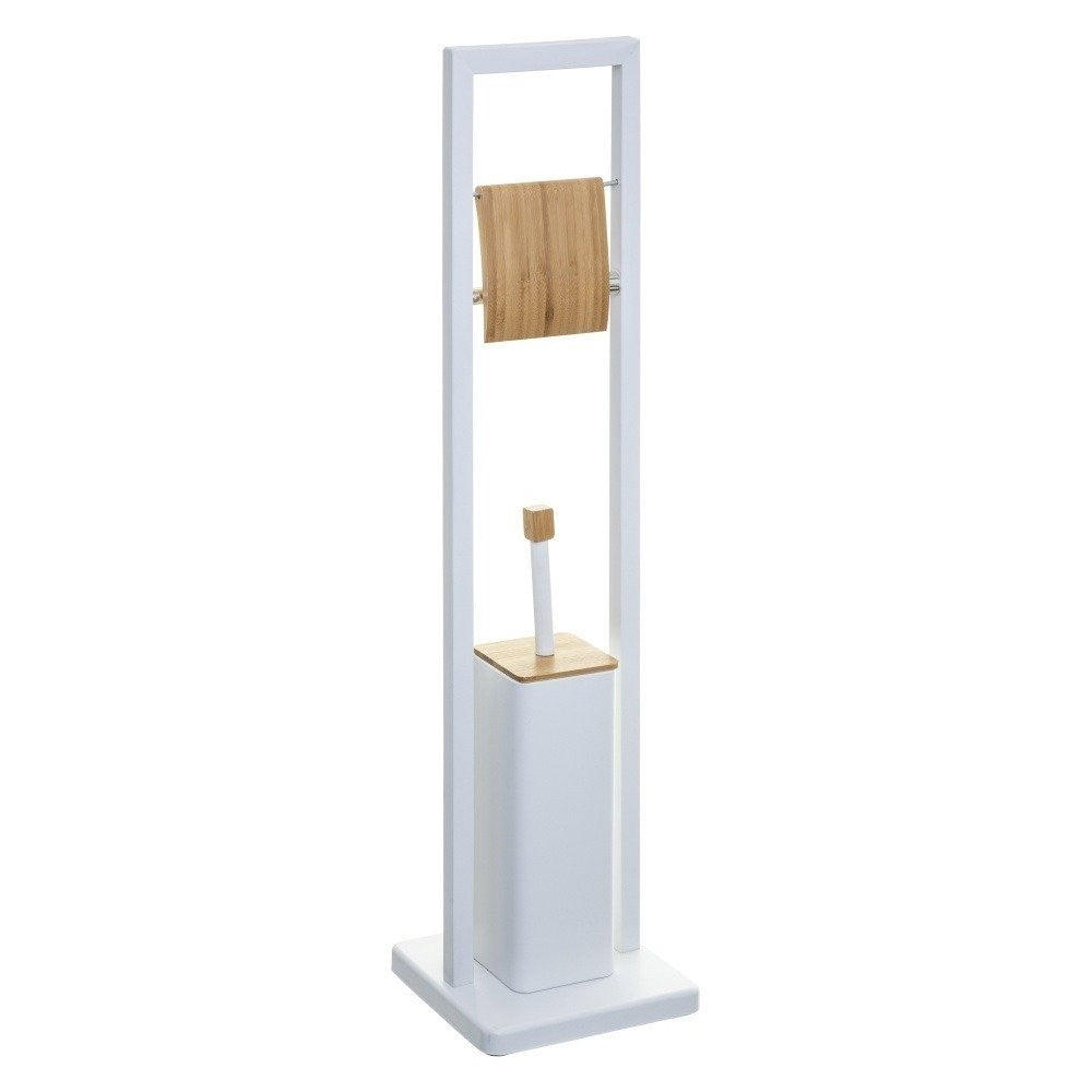 Suport perie WC si hartie Derulo White, 20 x 80 cm