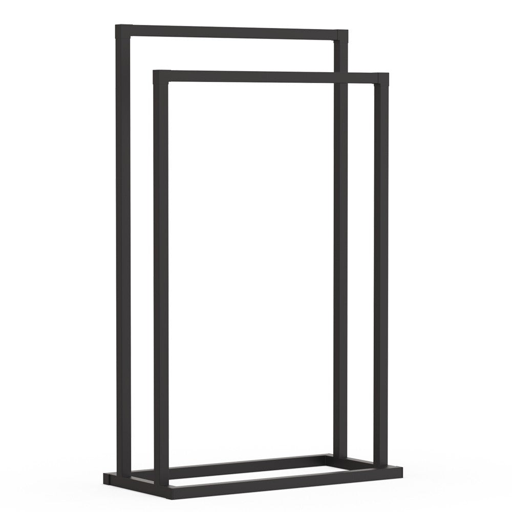 Suport prosoape AWD Horward, metal, negru, 45.50 cm x 76.00 cm x 21.50 cm, 1.1 kg