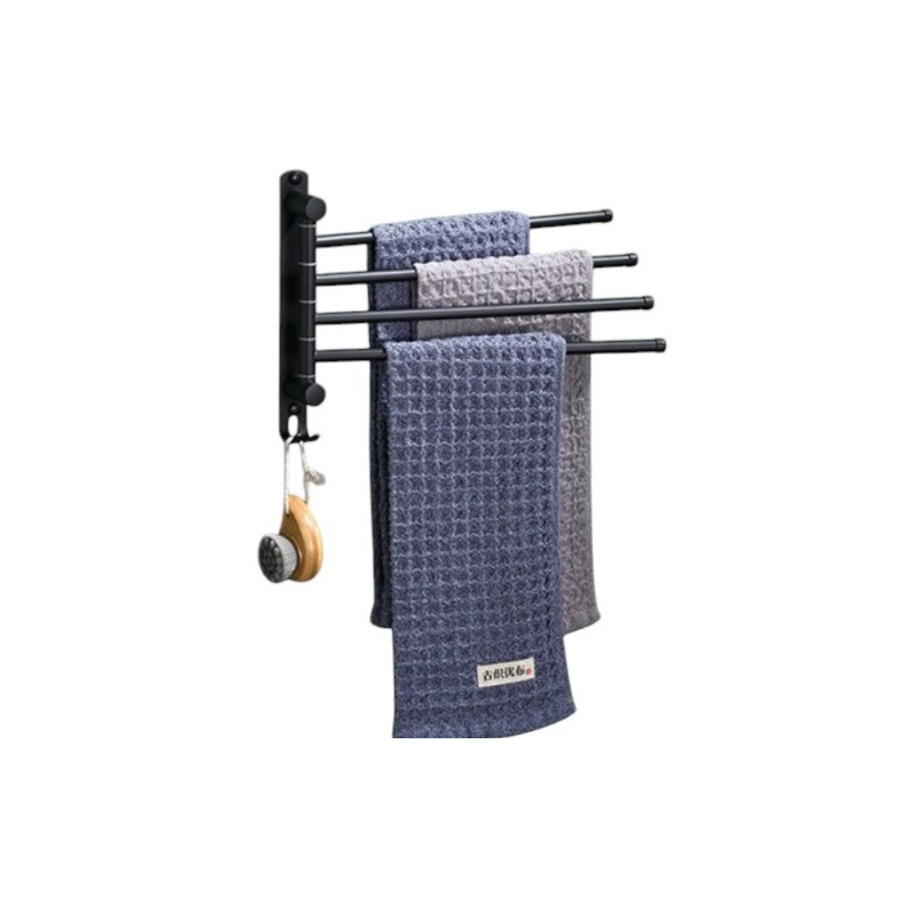 Suport prosoape Livit, metal, negru, 26 x 35 cm
