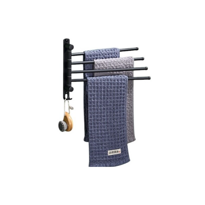 Suport prosoape Livit, metal, negru, 26 x 35 cm