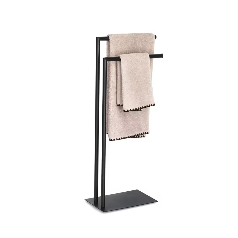Suport prosoape Twice black, metal, negru, 34 × 20 × 82 cm