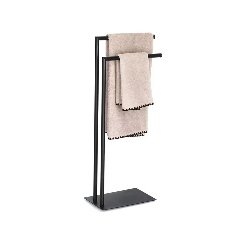 Suport prosoape Twice black, metal, negru, 34 × 20 × 82 cm