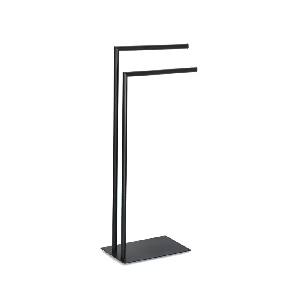 Suport prosoape Twice black, metal, negru, 34 × 20 × 82 cm