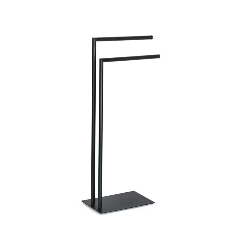Suport prosoape Twice black, metal, negru, 34 × 20 × 82 cm