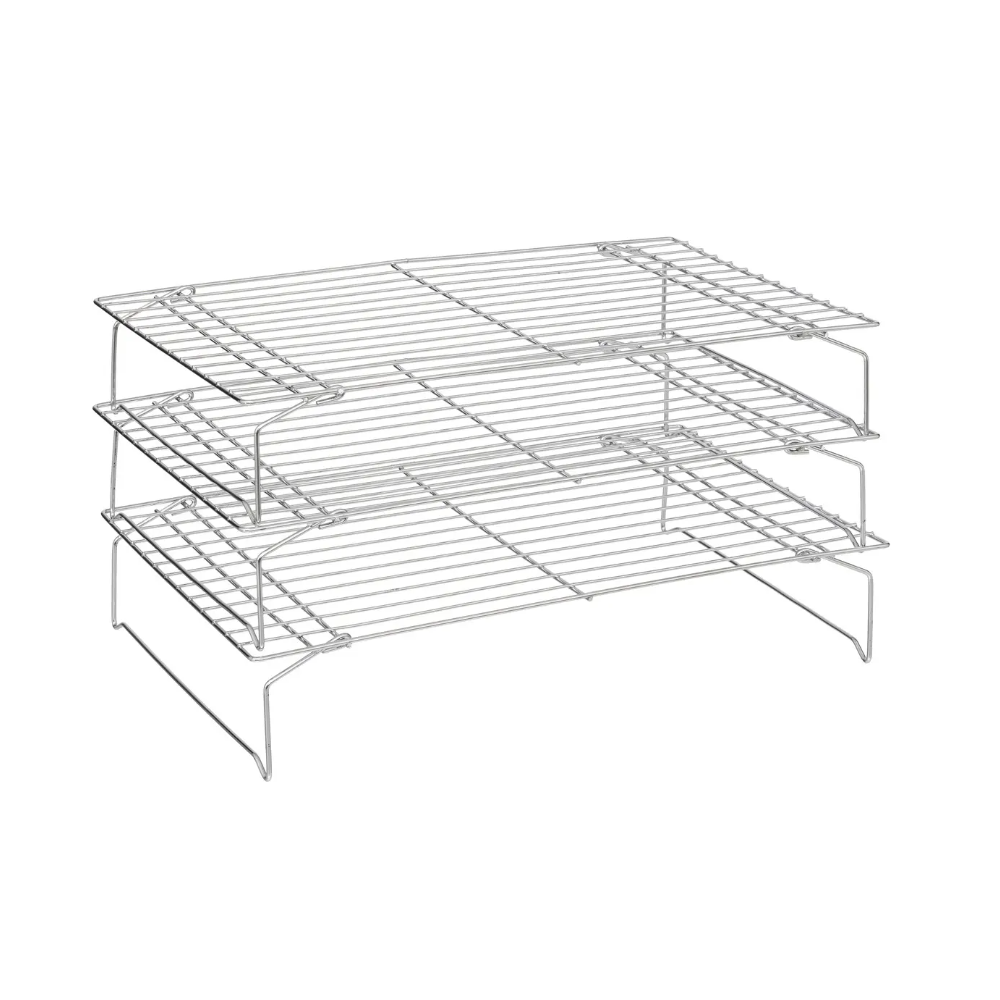 Suport racire patiserie, 3 nivele, otel, detasabie, 40 x D. 25 x H. 21.5 cm