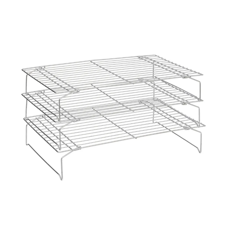Suport racire patiserie, 3 nivele, otel, detasabie, 40 x D. 25 x H. 21.5 cm