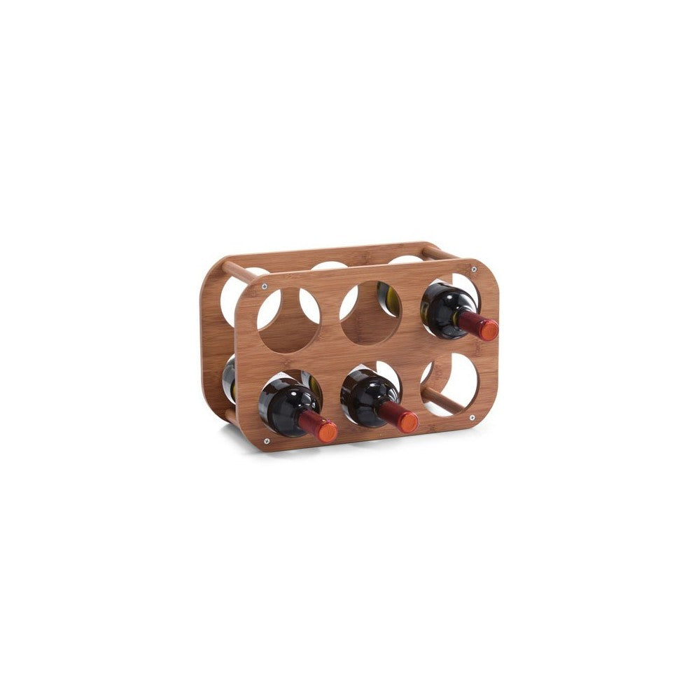 Suport sticle vin Zeller, bambus, 36x16x24 cm