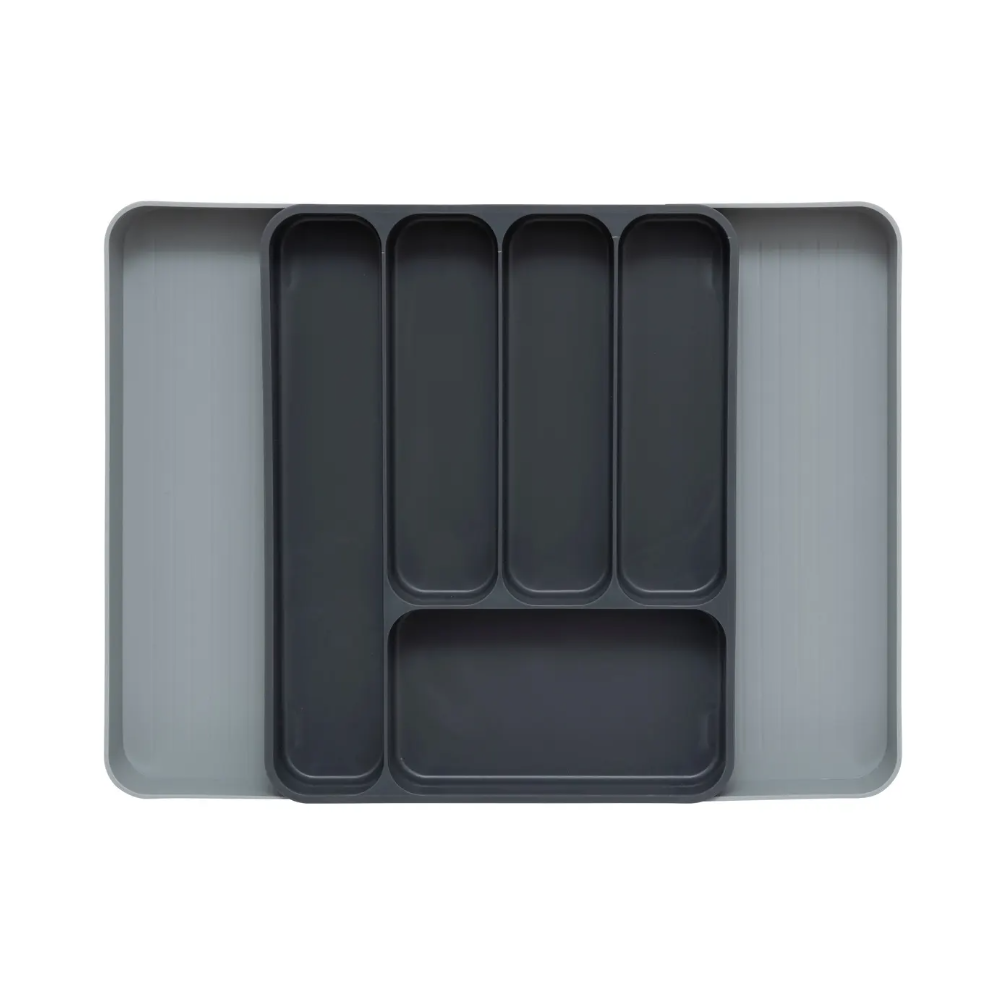 Suport tacamuri sertar Sazar, extensibil, plastic, 39 x D. 5.5 x H. 31 cm