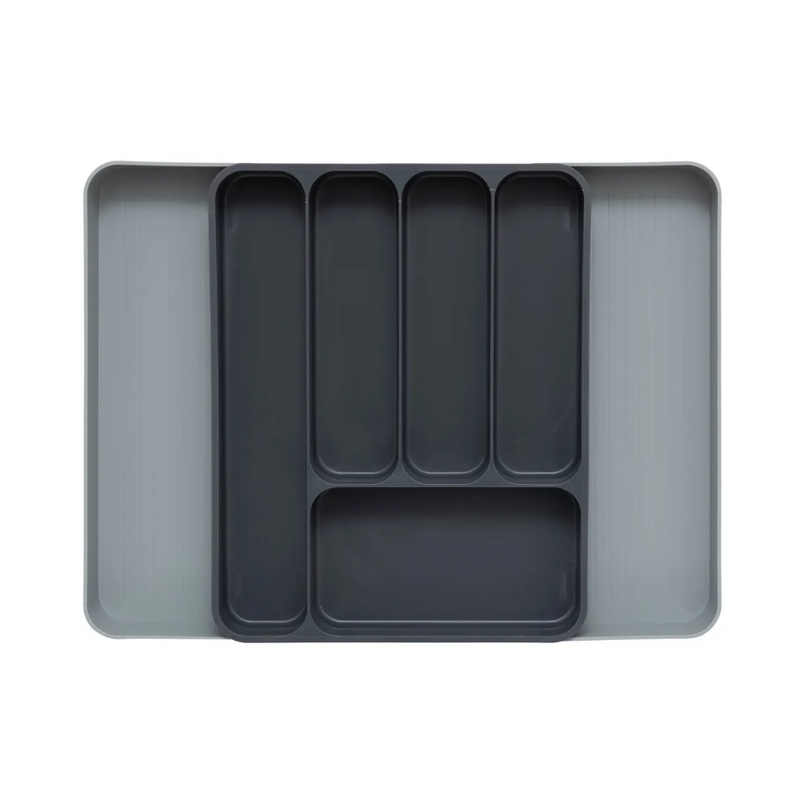Suport tacamuri sertar Sazar, extensibil, plastic, 39 x D. 5.5 x H. 31 cm