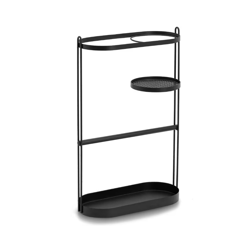 Suport Umbrela Rafa, metal, negru, 35.8 × 16 × 57.2 cm