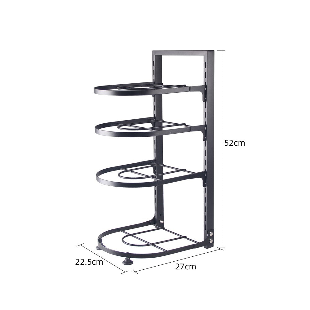Organizator tigai Livit, 4 nivele, metal, negru, 27 X 22.5 X 52 cm