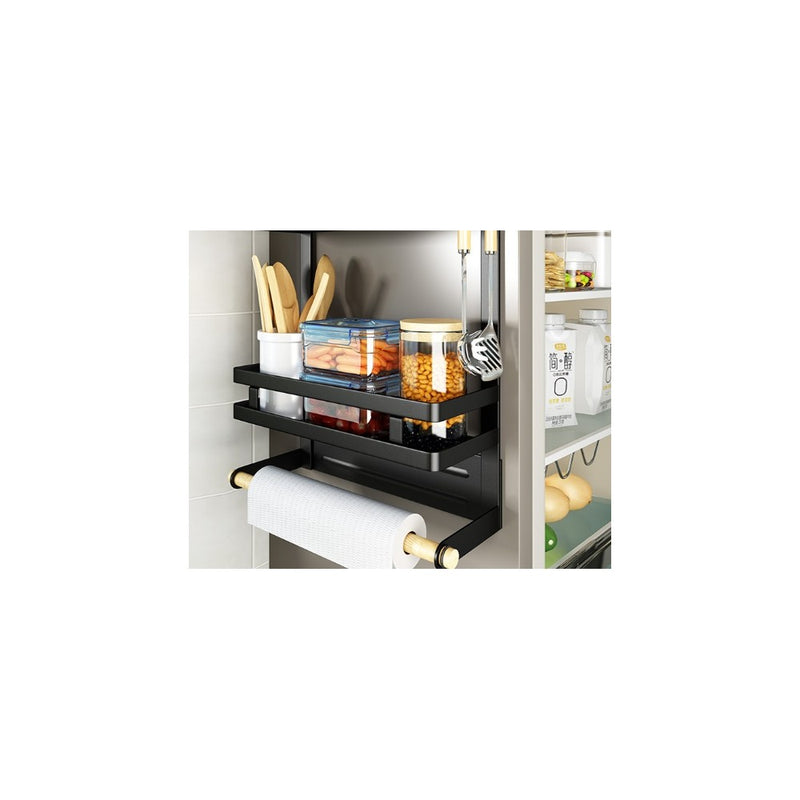 Raft bucatarie Livit Fort, etajat, metal, negru, 24 x 40 x 33.5 cm