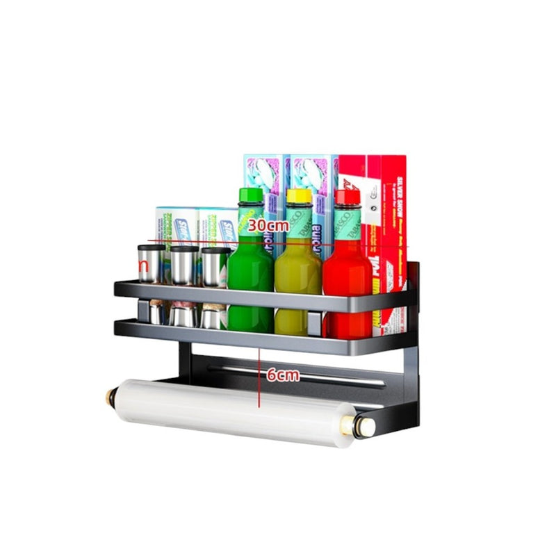 Suport folii Livit, metal, negru, 30 x 11 x 16 cm