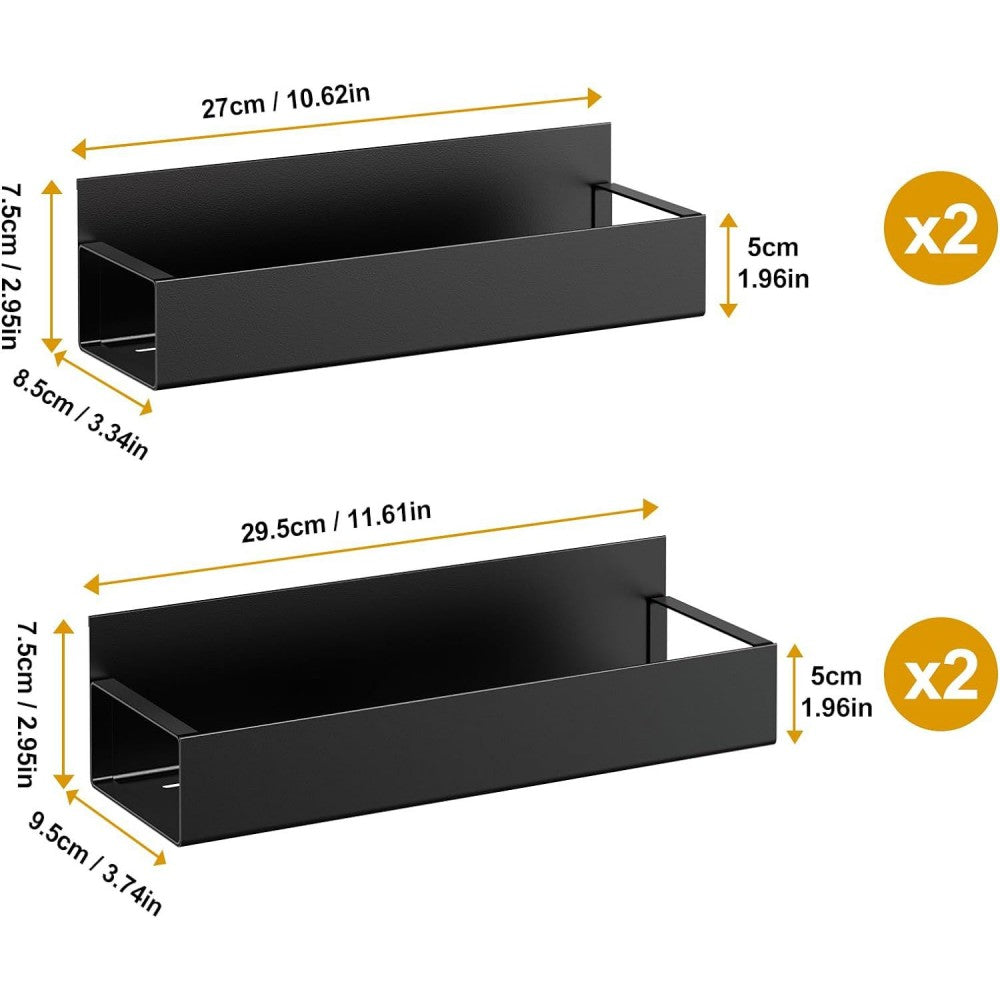 Set 4 etajere Livit Corth, metal negru