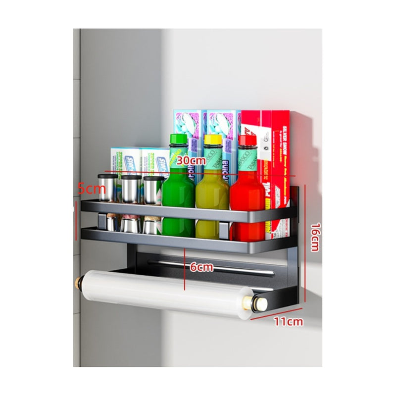 Suport folii Livit, metal, negru, 30 x 11 x 16 cm
