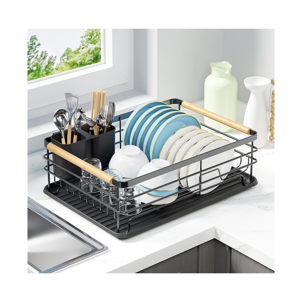 Suport vase Livit, negru, metalic, 43 x 32 x 14 cm