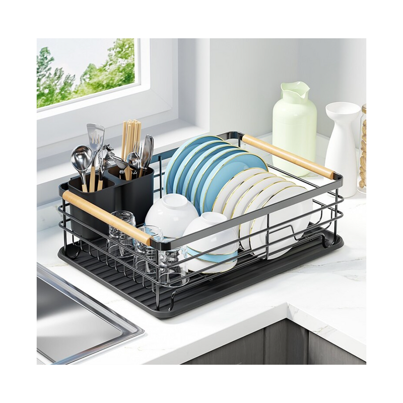 Suport vase Livit, negru, metalic, 43 x 32 x 14 cm