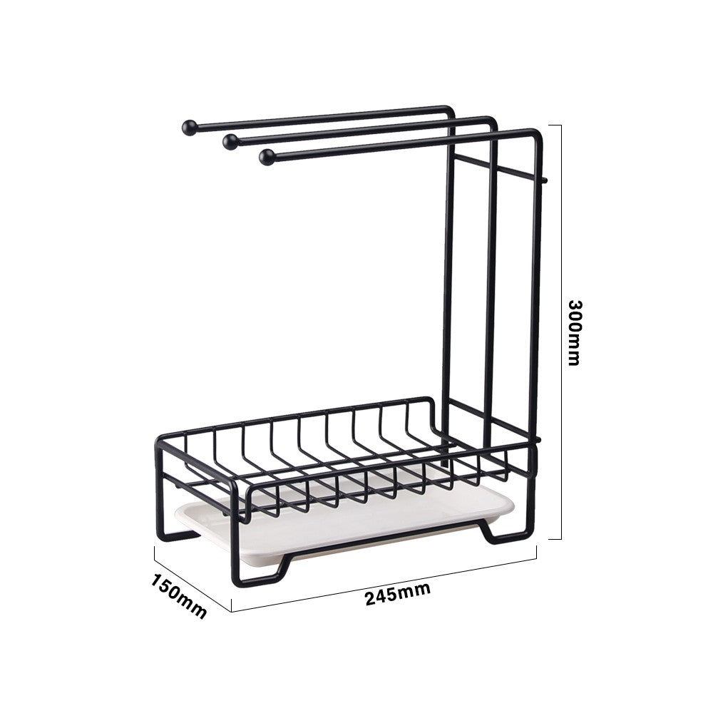 Organizator bucatarie Livit, Artima, metal, negru, 15 x 24 x 30 cm