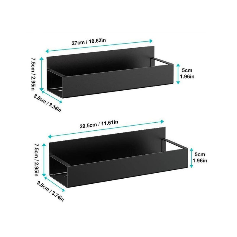 Set 2 etajere Livit Corth, metal negru