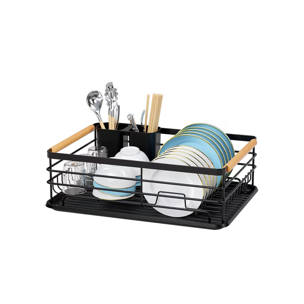 Suport vase Livit, negru, metalic, 43 x 32 x 14 cm