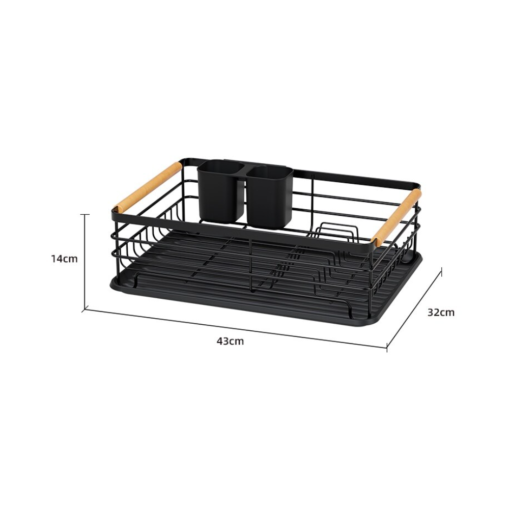 Suport vase Livit, negru, metalic, 43 x 32 x 14 cm