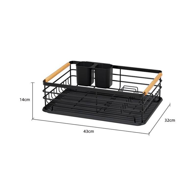 Suport vase Livit, negru, metalic, 43 x 32 x 14 cm
