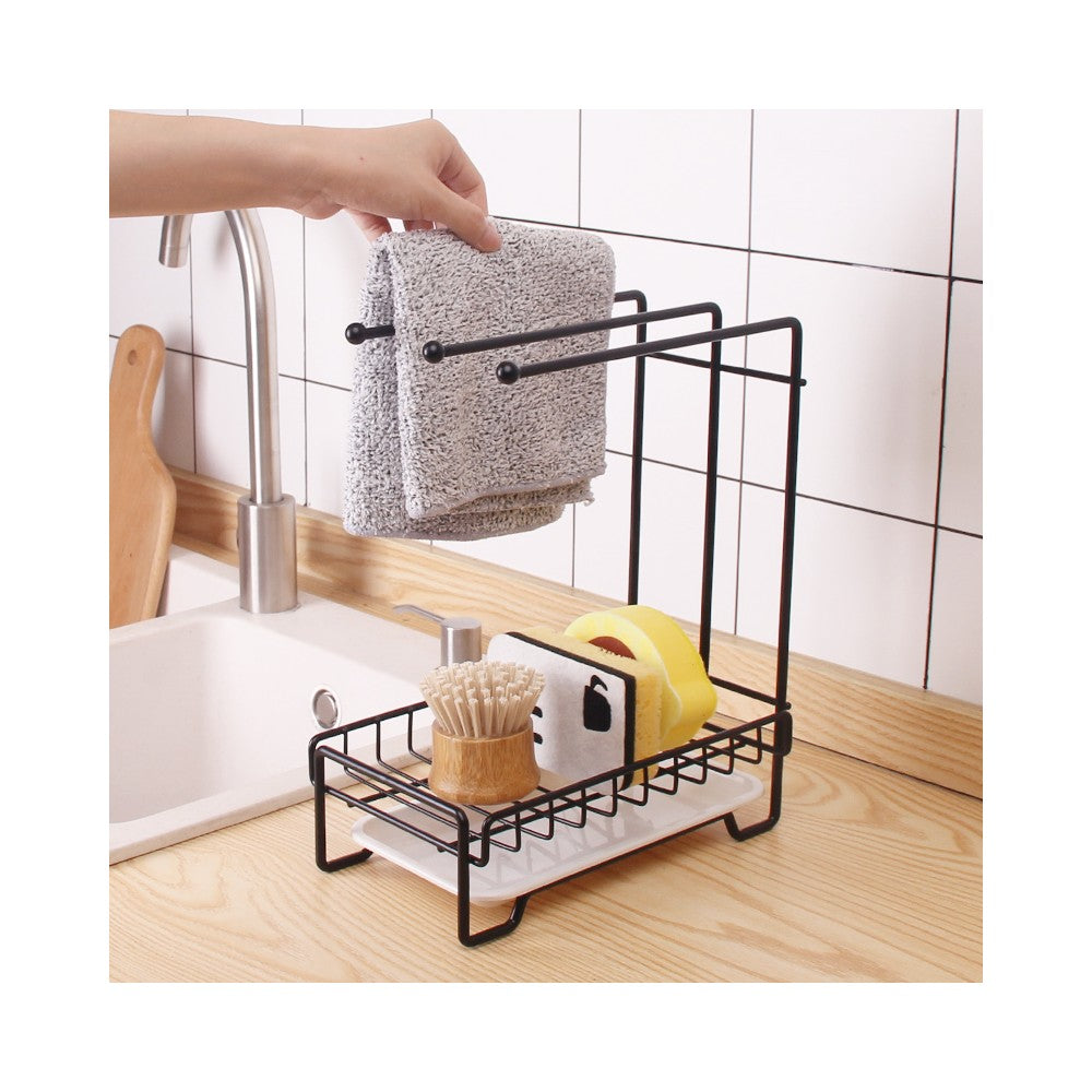 Organizator bucatarie Livit, Artima, metal, negru, 15 x 24 x 30 cm