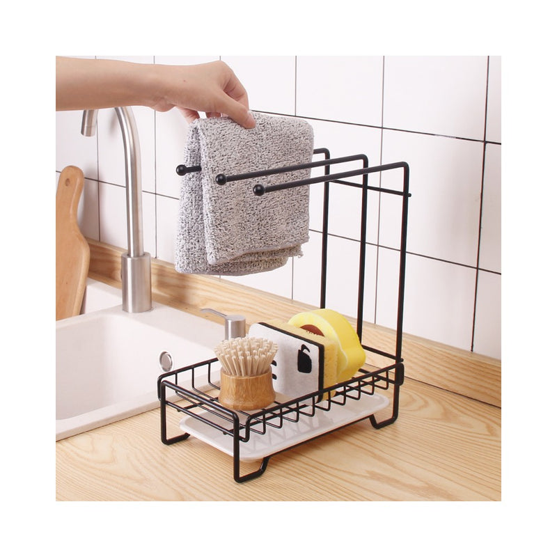 Organizator bucatarie Livit, Artima, metal, negru, 15 x 24 x 30 cm