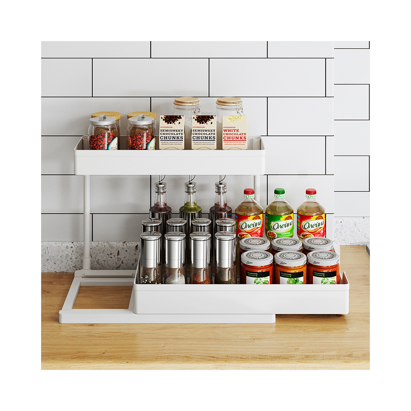 Raft bucatarie Livit Fort, etajat, plastic, alb, 24 x 40 x 33.5 cm