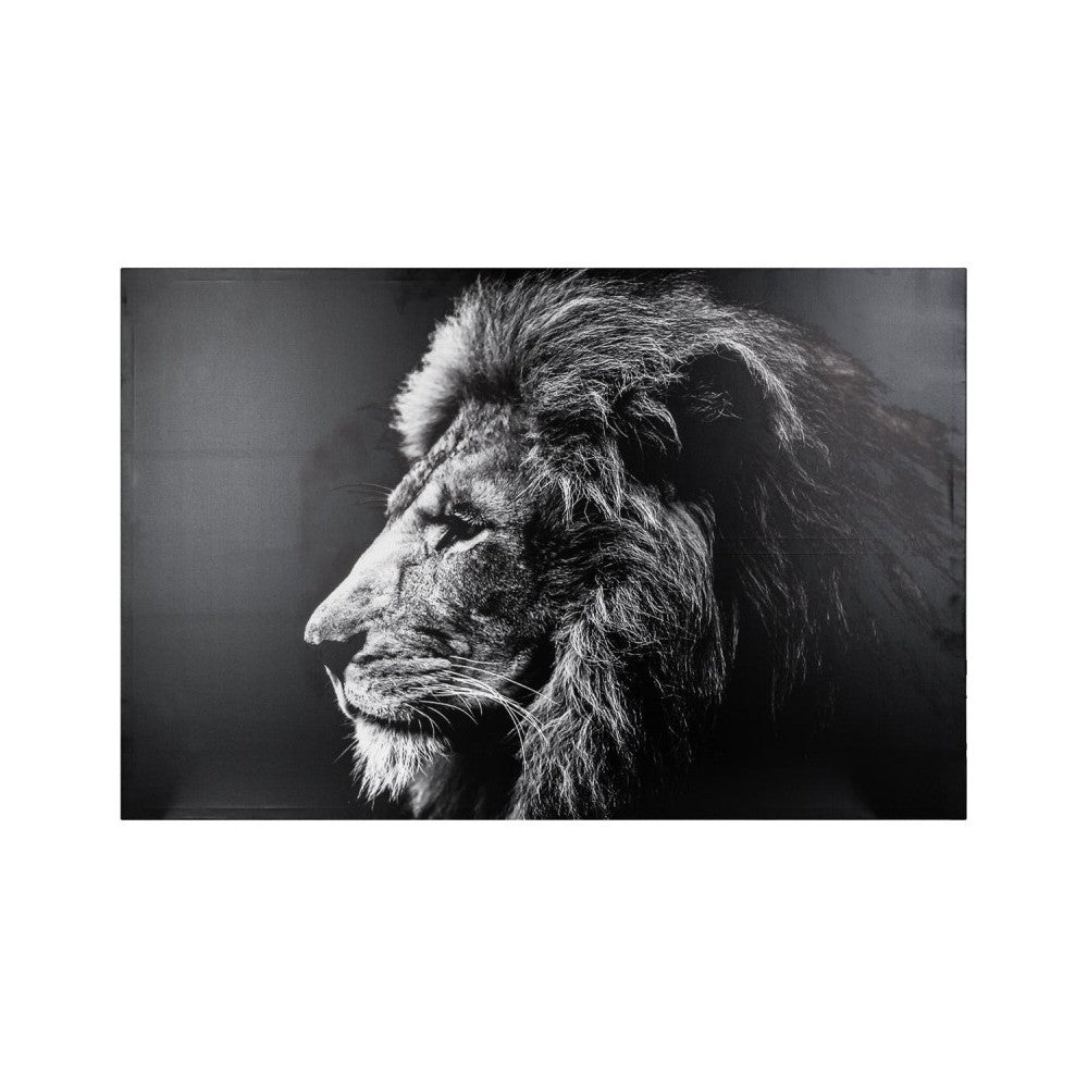 Tablou canvas Lion Black, 118x78 cm