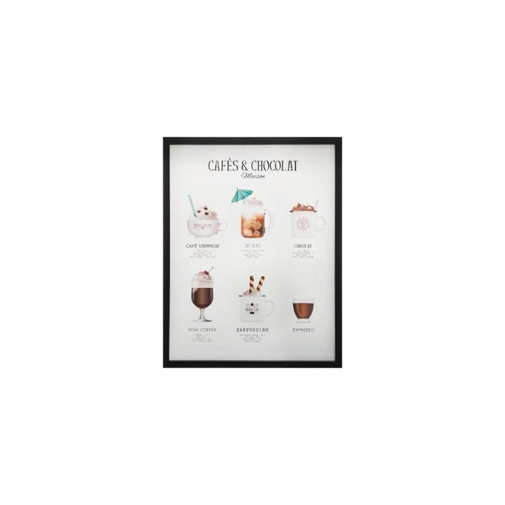 Tablou Chocolate, geam sticla, rama MDF, 32x42 cm