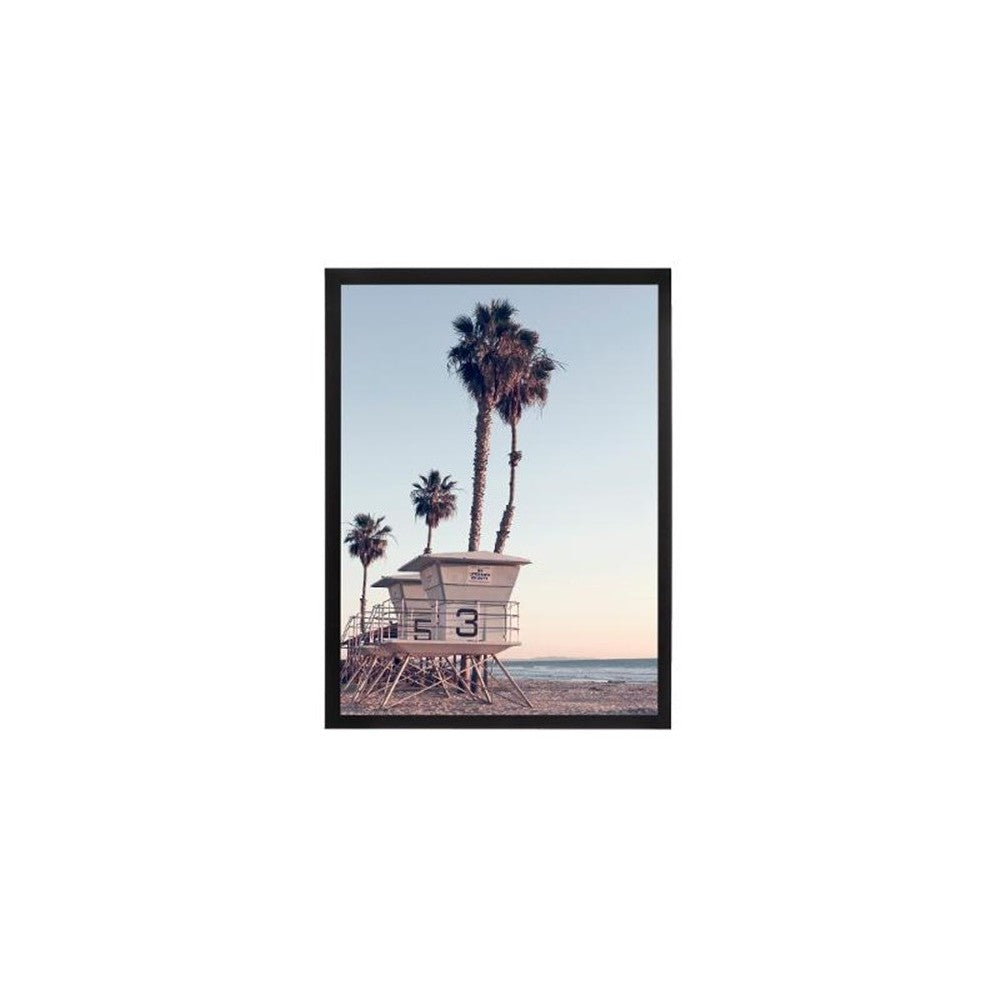 Tablou deco Beach, geam sticla, rama MDF, 32x42 cm
