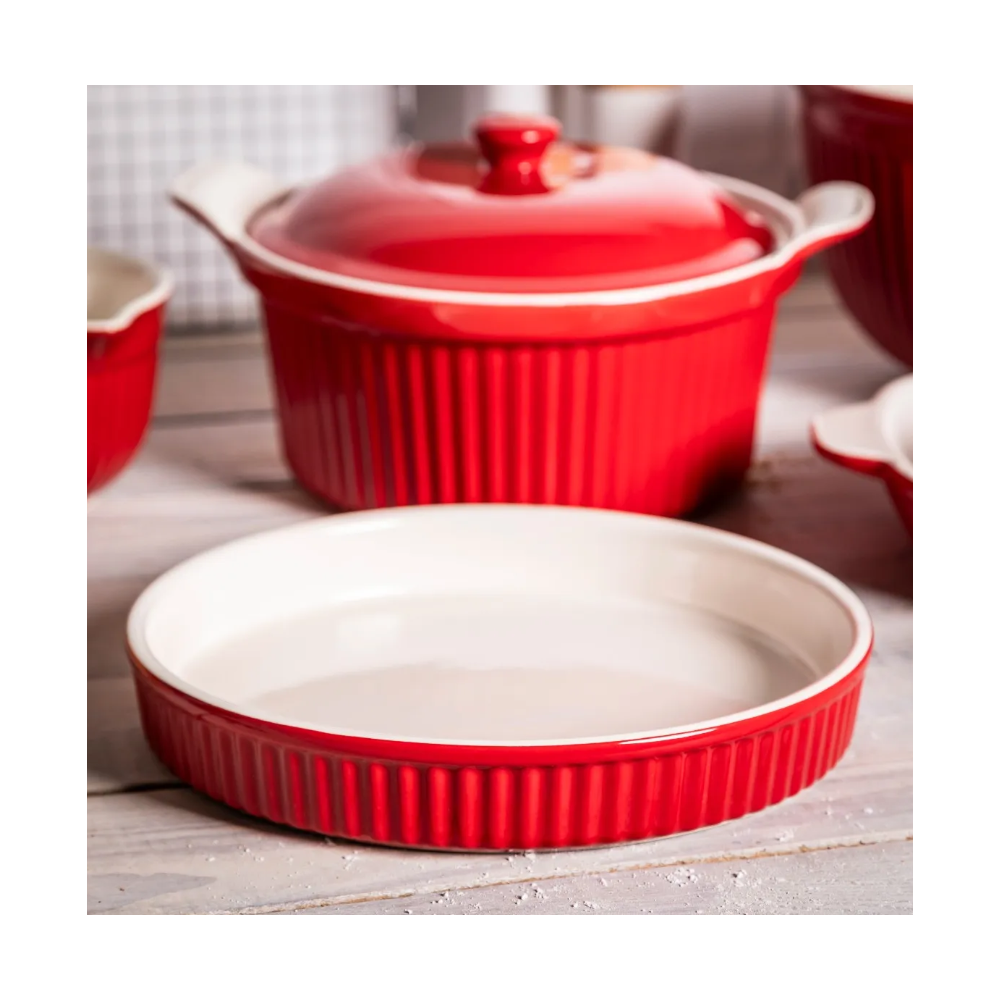 Tarta ceramica Red Chilli, 24 x 3.5 cm, 800 ml