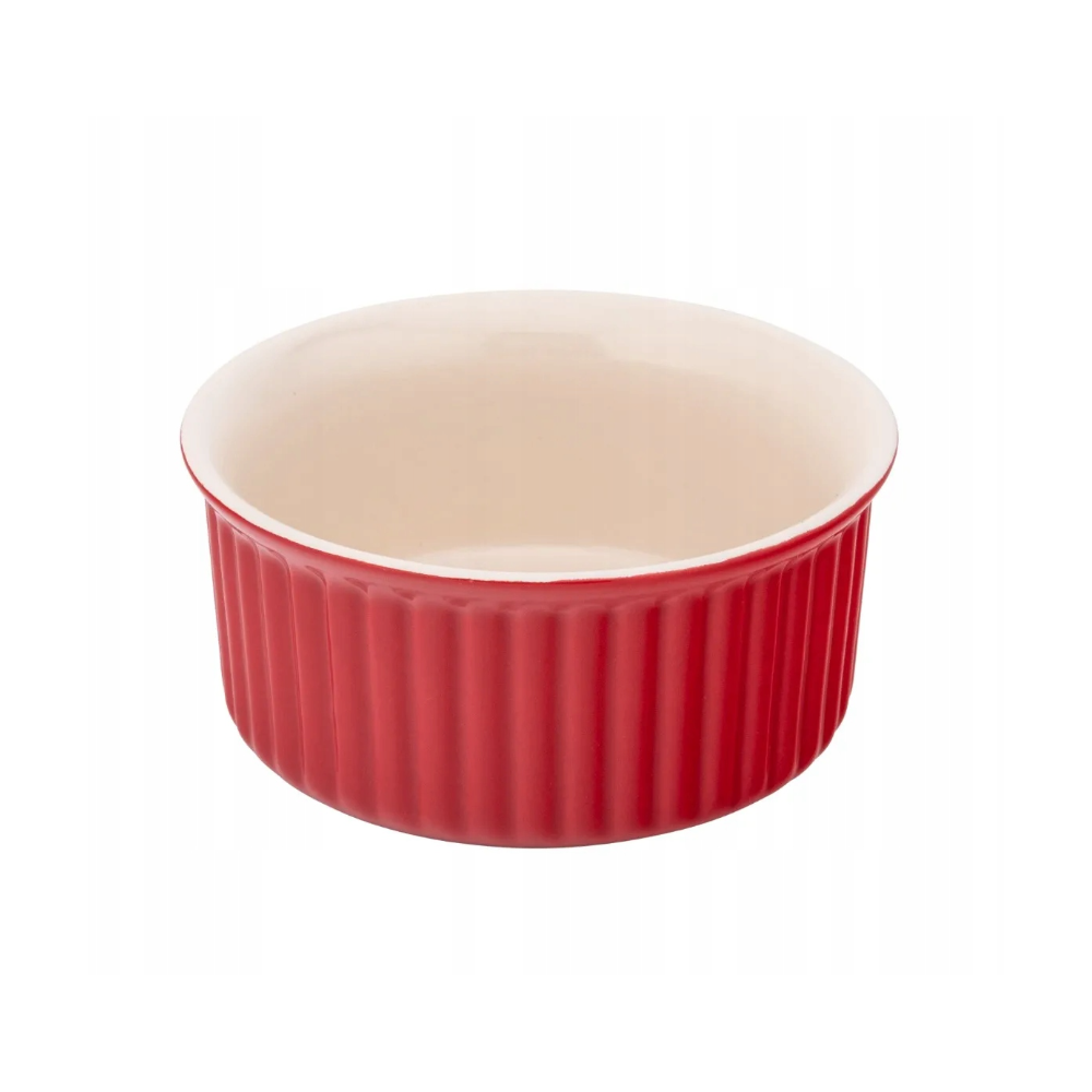 Ramekin Red Chili, ceramica, rosu cu capac, 12.5 x 6 cm, 370 ml