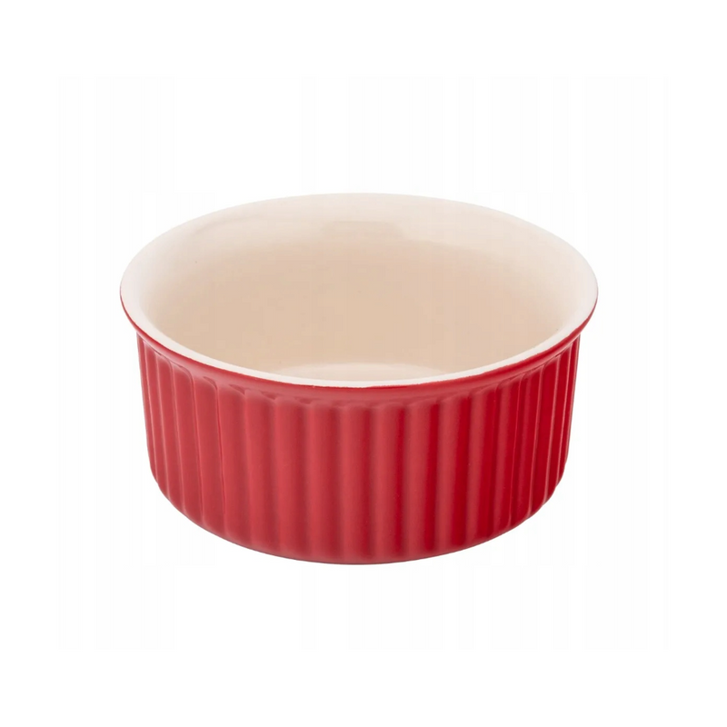 Ramekin Red Chili, ceramica, rosu cu capac, 12.5 x 6 cm, 370 ml
