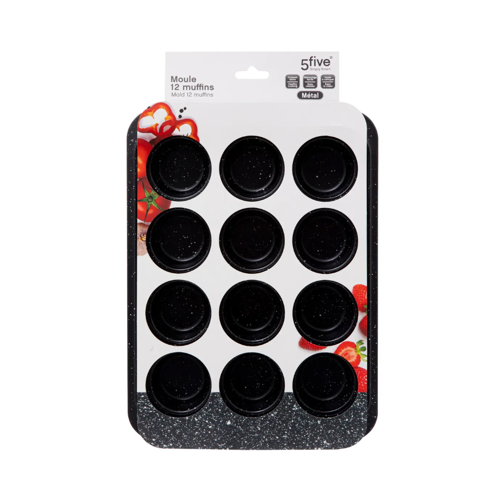 Tava 12 briose Caractere, otel carbon, 33 x 24 x H 3.8 cm