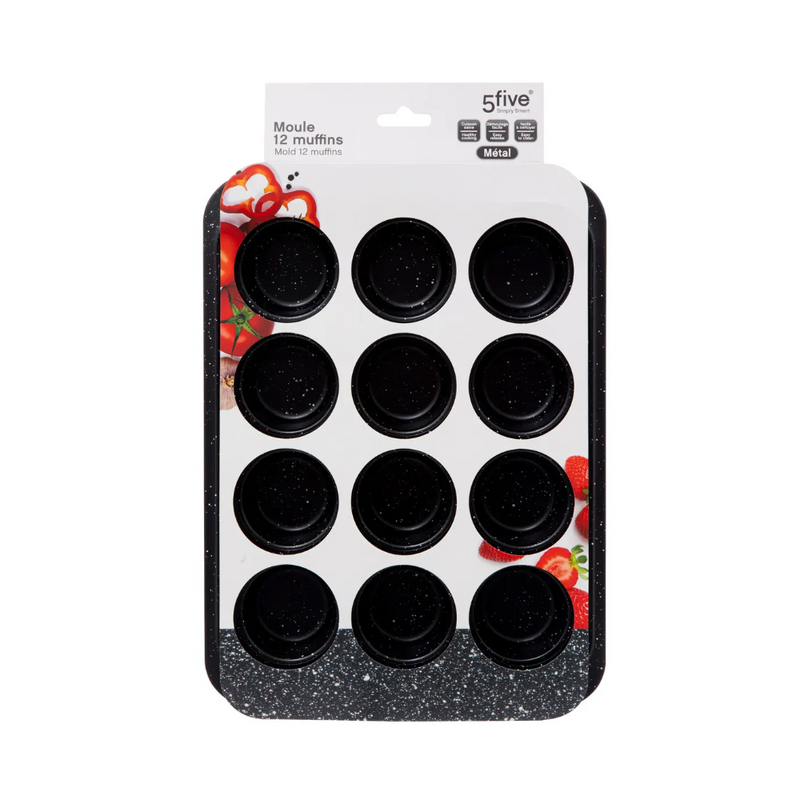 Tava 12 briose Caractere, otel carbon, 33 x 24 x H 3.8 cm