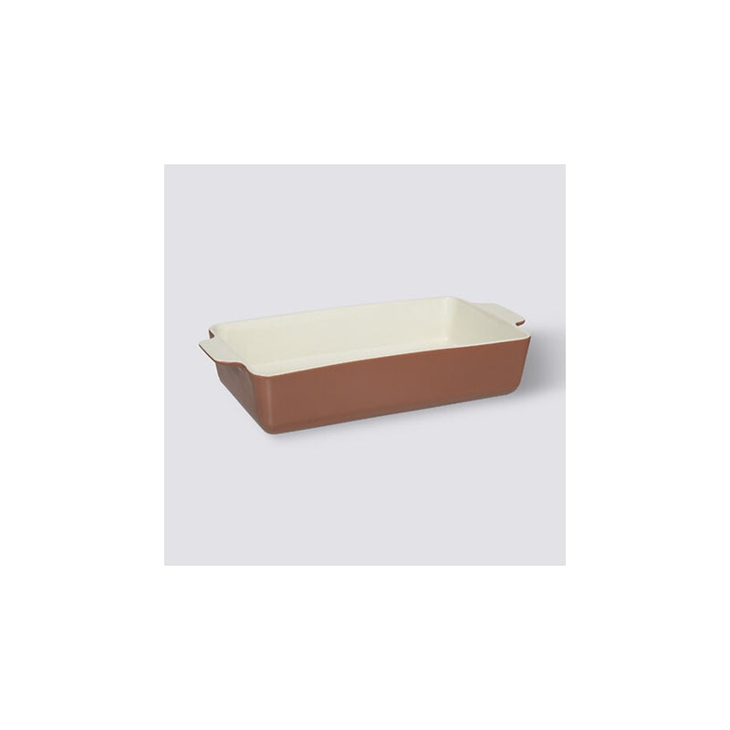 Tava copt, ceramica, rosu, 36.6 x 19 x H 7.2 cm