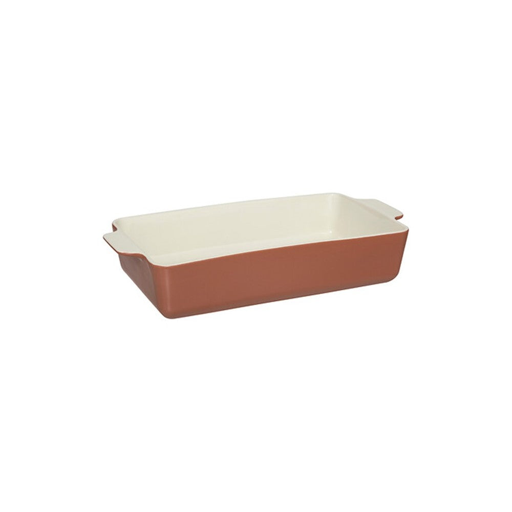 Tava copt, ceramica, rosu, 36.6 x 19 x H 7.2 cm